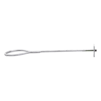 Ancla de Losa o Pared de 63-65 cm. de 13 cm diámetro de argolla Galvanizado por Inmersión.