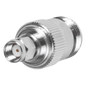 Adaptador en Línea, de Conector SMA Macho Inverso a N Hembra, Níquel/ Oro/ Teflón.