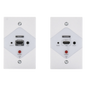 Kit Extensor HDMI en PLACAS DE PARED para distancias de 40 metros / Resolución 1080P @ 60 Hz / Cat 6/6A/ 7 / HDR/ Cero Latencia / Soporta Control Remoto / Placa de pared de 2.74 x 4.49” (tamaño est