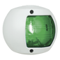 Luz lateral de Navegación en Color Verde con Carcasa Blanca para Embarcaciones a Vela o a Motor de Menos de 20 Metros