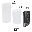 Kit Sensores Inalámbricos / 345 MHz / 2 Contactos Magnéticos / 1 PIR Inmunidad Mascotas 31 kg / 1 Llavero / 12 m (39.4 ft) 90° / Batería 5 Años