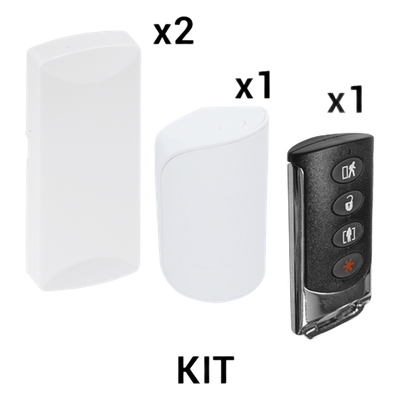 KIT Básico Sensores Inalámbricos - Incluye 2 Contactos Magnéticos, 1 PIR y 1 Llavero - Compatibles con Honeywell y PRO4GEN2