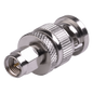 Adaptador en Línea de Conector SMA Macho a BNC Macho, Níquel/ Oro/ Teflón.