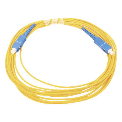 Jumper de Fibra Óptica Monomodo SC/UPC - SC/UPC Simplex, Color Amarillo, 5 Metros (16.40 Pies)