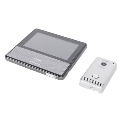 KIT DE VIDEOPORTERO IP COLOR NEGRO / Apertura con app / Súper elegante / Monitor WIFI / Alimentación 110vca
