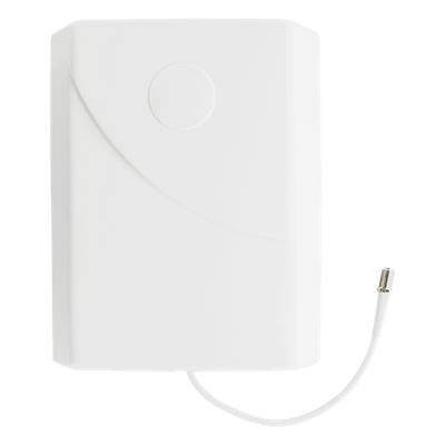 Antena Tipo Panel de Montaje en Pared, Multibanda 700-960 MHZ/ 1710-2170 MHz, 75 Ohm, conector F hembra.