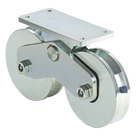 Rueda Doble para Puerta Corrediza / 12 cm Diámetro / 1200 kg Carga / Canal V / 10.04 kg Peso / 0.39 pies Diámetro