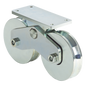 339V - Rueda Doble de 12 cm / Capacidad Para Puertas de  hasta 1200 kg / Canal Tipo V