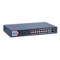 Switch PoE+ / Monitoreable / 16 Puertos 10/100 Mbps PoE+ / 2 Puertos 1000 Mbps Uplink / 1 Puerto SFP Uplink / Modo Extendido hasta 300 Metros / 130 W