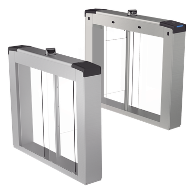 Kit de Torniquetes Swing (NO Incluye Aletas) / Reconocimiento Facial y Lectores de Tarjeta Incluidos / Bidireccional / 5,000,000 MCBF / 4 Pares de dToF / Carriles Seleccionables de 65 o 90 cms (ale