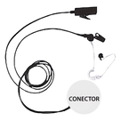 Kit Micrófono-Audífono Profesional / 2 Cables / Tubo Acústico Transparente / PTT Integrado / Kevlar Reforzado / Compatible VOX