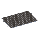 Kit Minirieles para Panel Solar / Arreglo 1x3 / 3 Paneles de 35mm / Montaje Plano en Lámina / 8 Rieles / Sujetadores Incluidos