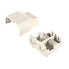 Conector de Tubería a Canaleta / Salidas 1/2\", 3/4\", 1\" y 1 1/4\" / PVC Rígido / UL94V-0 / TIA/EIA / Color Blanco Mate