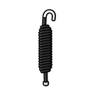 Resorte para barrera vehicular / Acero de alta resistencia / Ø34mm x 475mm (1.12\" x 18.7\") / 1.02kg (3.29 lb) / Color blanco