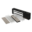 Kit de Control de Acceso / Chapa Magnética 1200 lbs (545 kg) / Montaje en U para Puerta de Cristal / Aluminio Anodizado / Uso Interior / UL