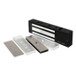 Kit Para Control de Acceso Incluye Chapa Magnética de 1200 Lbs Color Negro / Montaje En \"U\" Para Puerta de Cristal /  Uso Interior / Certificación UL / Diseño Elegante