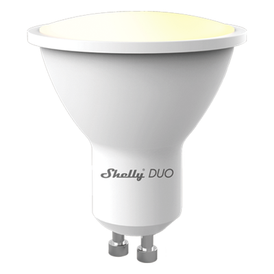Foco tipo Gu10 inteligente con señal inalámbrica, color dual blanco y cálido, uso de App Shelly. AC 100-240V