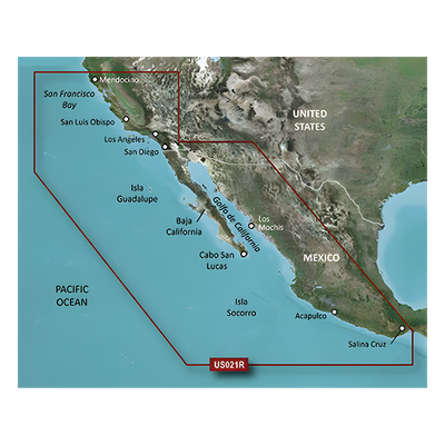 Mapa HXUS021R California - México.