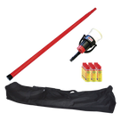 Kit de Prueba de Detectores de Humo / Pértiga Telescópica 4.6 m (15.1 ft) / Dispensador Manual 4\" / 12 Latas de Humo Sintético / Detectores hasta 100 mm / Fibra de Vidrio No Conductora