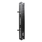 Organizador de Cable Vertical / 24 UR / Acero Sólido / Capacidad 260 Cables Cat5 / Tapa Protectora / Compatible Serie EIRL