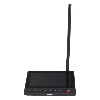 Micrófono IP de Red / Pantalla Táctil 7\" / 6 Teclas Programables / PoE 12 VCD / RJ45 10/100 Mbps