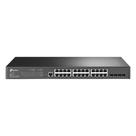 Switch Gigabit Administrable / 24 Puertos RJ45 / 4 Puertos SFP 1G / 56 Gbps / Sin Ventilador / Omada SDN