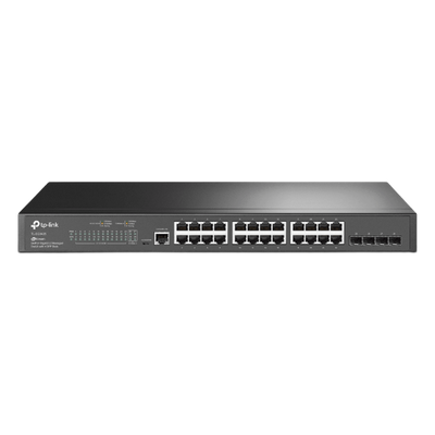 Switch Omada SDN Administrable / 24 puertos Gigabit y 4 puertos SFP / Funciones sFlow, QinQ y QoS / Administración centralizada OMADA
