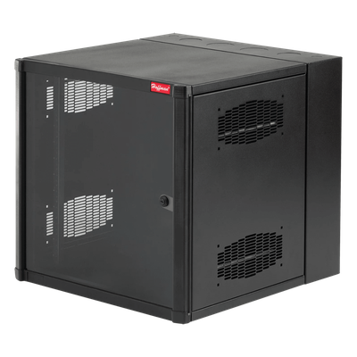 Gabinete AccessPlus de 26 UR Montaje en Pared de 19in, Rieles Numerados y Roscados #10-32, Puerta con Ventana de Seguridad, 600 mm de Ancho, 762 mm de Profundidad, Color Negro