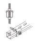 Tope Unicanal  \"U\" para Tornillo de  3/8\" ( 9.5 mm ).