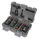 Juego de Dados de Impacto / 7 Piezas / 10 Tamaños Combinados / 3/8 a 15/16'' / Adaptadores 1/4'' y 1/2''