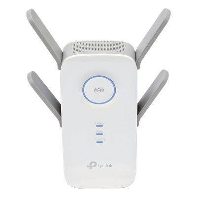 Repetidor / Extensor de Cobertura WiFi AC, 2600 Mbps, doble banda 2.4 GHz y 5 GHz, con 1 puerto 10/100/1000 Mbps, 4 antenas externas
