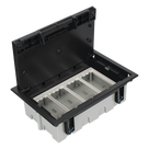 Caja de Piso Falso / 4 Módulos Dobles / Profundidad Ajustable 90-120 mm (3.54-4.72 in) / IK08 / +125 °C / Tapa Embellecedora