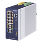 Switch Industrial Administrable Capa 3, Con 8 Puertos PoE Gigabit 802.3bt, 2 Puertos SFP de 1 G / 2.5 G, 2 Puertos SFP 10 G
