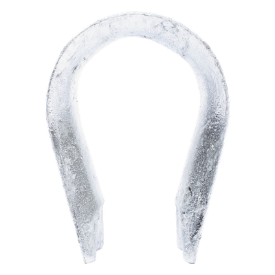 Guardacabo / Acero Galvanizado en Caliente / 18.5 x 82 mm / 0.06 x 0.27 ft / Compatible Remates Delt-001 a Delt-005 / Fibra Óptica ADSS y Figura 8