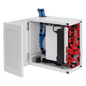 Gabinete de Pared L-Box 6U / Acero 1.9 mm / 610 x 610 x 313 mm (24x24x12 in) / Puerta L 120° / RAL 7035 / Rack 19\"