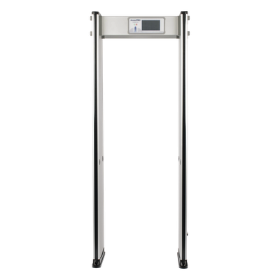 Detector de Metales de 18 Zonas / Arco para Interiores / 50 Inspecciones por Minuto / Sensor Infrarrojo Anti-Falsas / Contador Integrado / 8 Programas Precargados