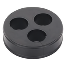 Inserto de Caucho para Placa Pasamuro / 3 Orificios / Cable 7/8 in / Diámetro Exterior 85 mm (3.34 in) / Grosor 25.4 mm (1 in)