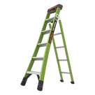 Escalera Combinada 3 en 1 / Fibra de Vidrio / 1.83 m (6 ft) / Carga 170 kg (375 lb) / Almohadilla Giratoria / Barra en V