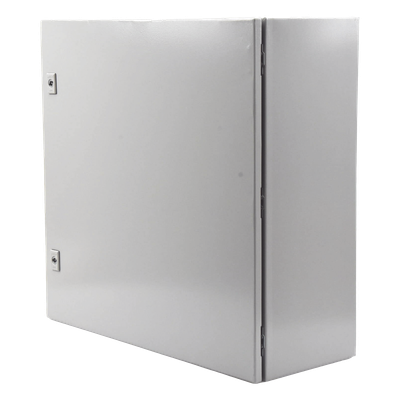 Gabinete de Acero, Nema 4 -IP 66 de 60 x 60 x 25 cm con Platina y certificado UL.