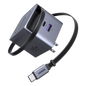 Cargador Rápido / 45W GaN / Cable Retráctil 0.7 m (2.3 ft) / 3 Puertos / Eficiencia 95% / Protección 8 Capas / 100-240V AC