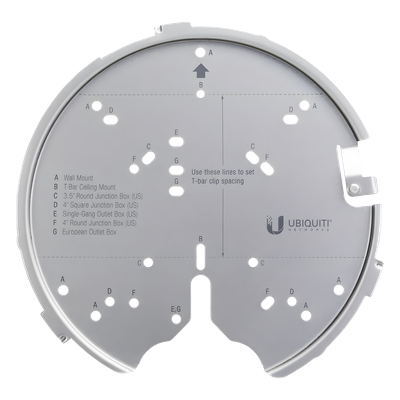 Montaje profesional para Access Points UniFi de plato (AC-PRO/AC-LR/AC-HD/U6-LR/U6-PRO/otros).