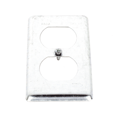 Tapa Metálica 4\"X2\"/ Para tomacorriente Duplex.