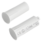 Contacto Magnético de Empotrar / GAP 19 mm / Switch NC / Puertas y Ventanas de Madera y Aluminio / Color Blanco / 12VCC