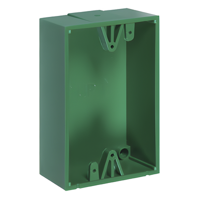 Caja trasera de montaje color verde para estaciones de parada STOPPER