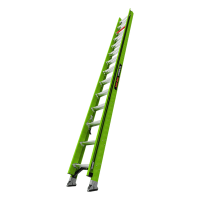 Escalera de Extensión / Aluminio + Fibra de Vidrio / 8.5 m (27.9 ft) / Capacidad 136 kg / Peso 24.31 kg / Escalones Antifatiga / Sistema de Polea Reducido