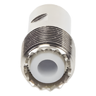 Conector UHF hembra / SO-239 / Roscable / RG-58/U / RG-142/U / Bronce niquelado / Teflón