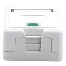 Caja de Pared Superficial / 1 Puerto Keystone / Montaje Vertical / UL 94V-0 / Certificada UL, CE, ETL