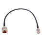Jumper de 30 cm (11.81 pulgadas) Fabricado con Cable RG-58U-SYS, Conector N y Conector TNC en el Otro Extremo