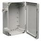 Gabinete QLine I Tipo 4X / 200 x 200 x 180 mm (7.87 x 7.09 x 7.09 in) / ABS / IP66 / Tapa Opaca con Tornillos / Montaje 180 x 180 mm / Gris RAL 7035