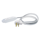 Extensión Eléctrica Plana / 1 m (3.28 ft) / AWG 16 / Clavija Aterrizada 90° / SPT-3 / CCA